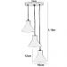 Lustre Pendente Aluminio Tenesse Triplo Cereja