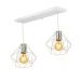 Lustre Pendente Aramado Duplo Base Retangular Branco