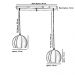 Lustre Pendente Bola Duplo Base Retangular Dourado