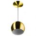 Lustre Pendente Bola Pequena Alumínio 15cm Dourado