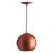 Lustre Pendente Bola Pequena De Alumínio 15cm Cobre