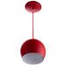Lustre Pendente Bola Pequena De Alumínio 15cm Vermelho