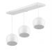 Lustre Pendente Bola Triplo Base Retangular Branco