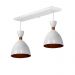 Lustre Pendente Califórnia Duplo Base Retangular Branco