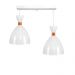 Lustre Pendente Califórnia Duplo Base Retangular Branco