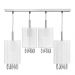 Lustre Pendente Cganza Quadruplo Quadrado Para Sala Branco