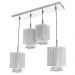 Lustre Pendente Cganza Quadruplo Quadrado Para Sala Cinza