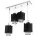 Lustre Pendente Cganza Quadruplo Quadrado Para Sala Preto
