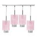 Lustre Pendente Cganza Quadruplo Quadrado Para Sala Rosa