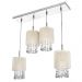 Lustre Pendente Cganza Quadruplo Redondo Bege