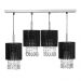 Lustre Pendente Cganza Quadruplo Redondo Preto