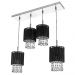 Lustre Pendente Cganza Quadruplo Redondo Preto