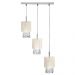 Lustre Pendente Cganza Triplo Redondo Para Sala Bege