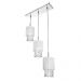 Lustre Pendente Cganza Triplo Redondo Para Sala Branco