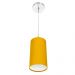 Lustre Pendente Cilindrica De Cupula 14x25cm Amarelo