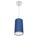 Lustre Pendente Cilindrica De Cupula 14x25cm Azul