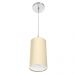 Lustre Pendente Cilindrica De Cupula 14x25cm Bege