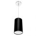 Lustre Pendente Cilindrica De Cupula 14x25cm Preto