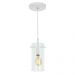 Lustre Pendente Cilindrico Clear Glass Branco