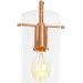 Lustre Pendente Cilindrico Clear Glass Cobre
