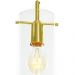 Lustre Pendente Cilindrico Clear Glass Dourado