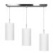Lustre Pendente Cilindrico Triplo Base Retangular Branco