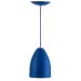 Lustre Pendente Cone Alumínio 20x14cm Azul + Lampada
