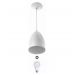 Lustre Pendente Cone Alumínio 20x14cm Branco + Lampada