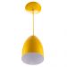 Lustre Pendente Cone Alumínio 20x14cm Soquete E-27 Amarelo