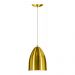 Lustre Pendente Cone De Alumínio 20x14cm Dourado