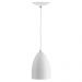 Lustre Pendente Cone De Alumínio 20x14cm Soquete E-27 Branco