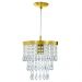 Lustre Pendente De Cristal Acrílico Manucrillic Dourado