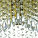Lustre Pendente De Cristal Acrílico Manucrillic Dourado