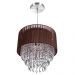Lustre Pendente De Organza e Cristal Acrílico Manucrillic Marrom