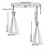 Lustre Pendente Funil Duplo Base Retangular Cobre