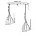 Lustre Pendente Gota Duplo Base Retangular Cobre