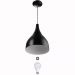 Lustre Pendente Gota Media Alumínio 30cm Preto + Lampadas