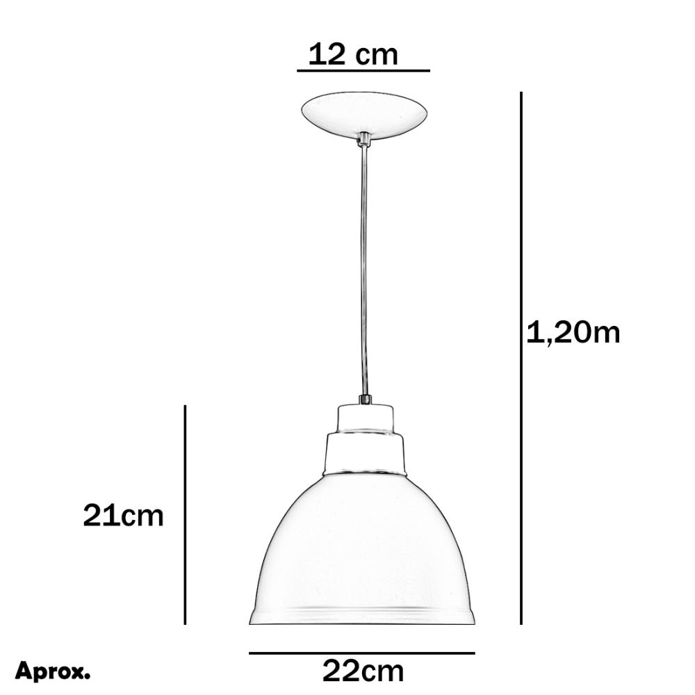 Lustre Pendente Karina De Alumínio Cereja