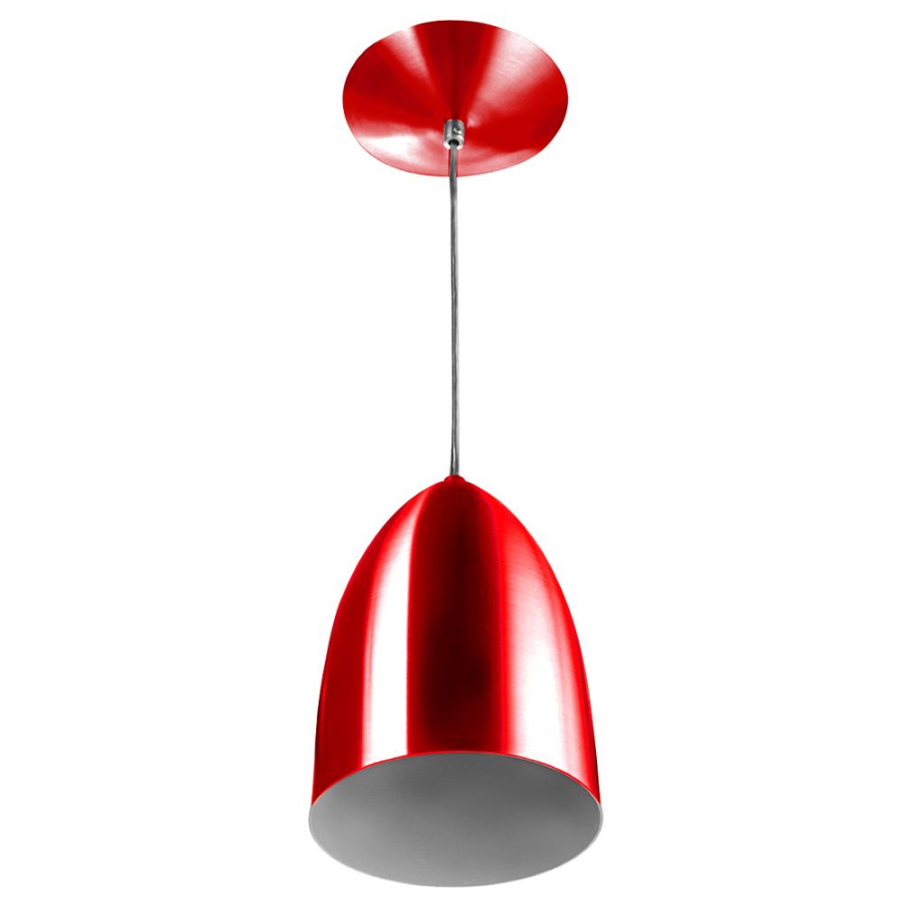 Lustre Pendente Luminária Cone de Alumínio Cereja