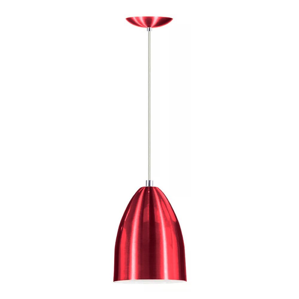 Lustre Pendente Luminária Cone de Alumínio Cereja