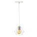 Lustre Pendente Luminária Diamante Aramado Branco