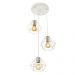 Lustre Pendente Luminária Diamante Aramado Triplo Branco