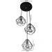 Lustre Pendente Luminária Diamante Aramado Triplo Branco