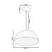 Lustre Pendente Meia Lua 40cm Alumínio Cereja Magnifico