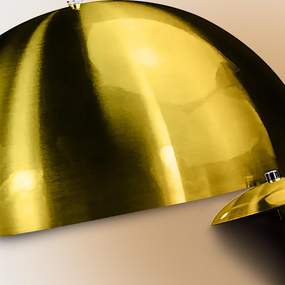 Lustre Pendente Meia Lua 40cm Alumínio Dourado Magnifico!!