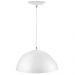 Lustre Pendente Meia Lua 40cm De Alumínio Soquete E-27 Branco