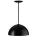 Lustre Pendente Meia Lua 40cm De Alumínio Soquete E-27 Preto