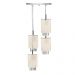 Lustre Pendente Quadclear Organza Quadrado Bege Magnífico