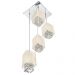 Lustre Pendente Quadclear Organza Quadrado Bege Magnífico