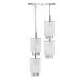 Lustre Pendente Quadclear Organza Quadrado Branco Magnífico